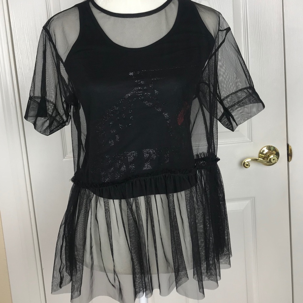 NWT Zara Basic Post Punk Top Size Small